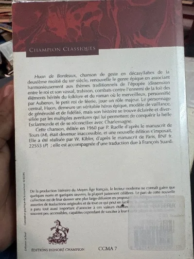 Huon de Bordeaux: Chanson de geste du XIIIe siècle, publiée d'après le manuscrit de Paris BNF fr. 22555, P