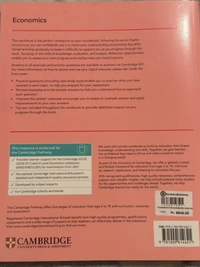 Cambridge IGCSE(tm) and o Level Economics Workbook with Digital Access (2 Years)
