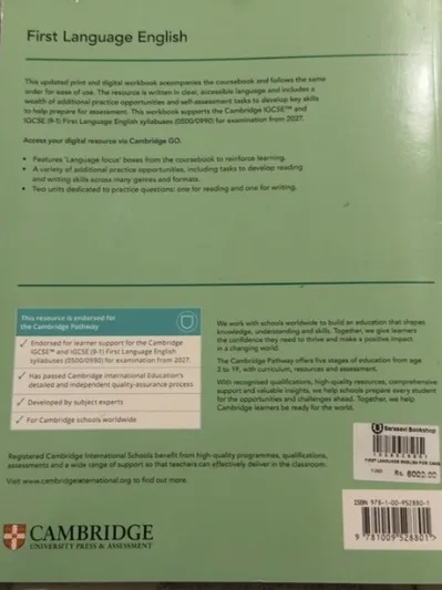 First language English workbook: Cambridge IGCSE sixth edition with digital access