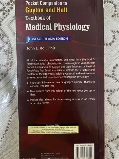 Pocket Companion to Guyton and Hall-Textbook of Medical Physiology: First South Asia Edition