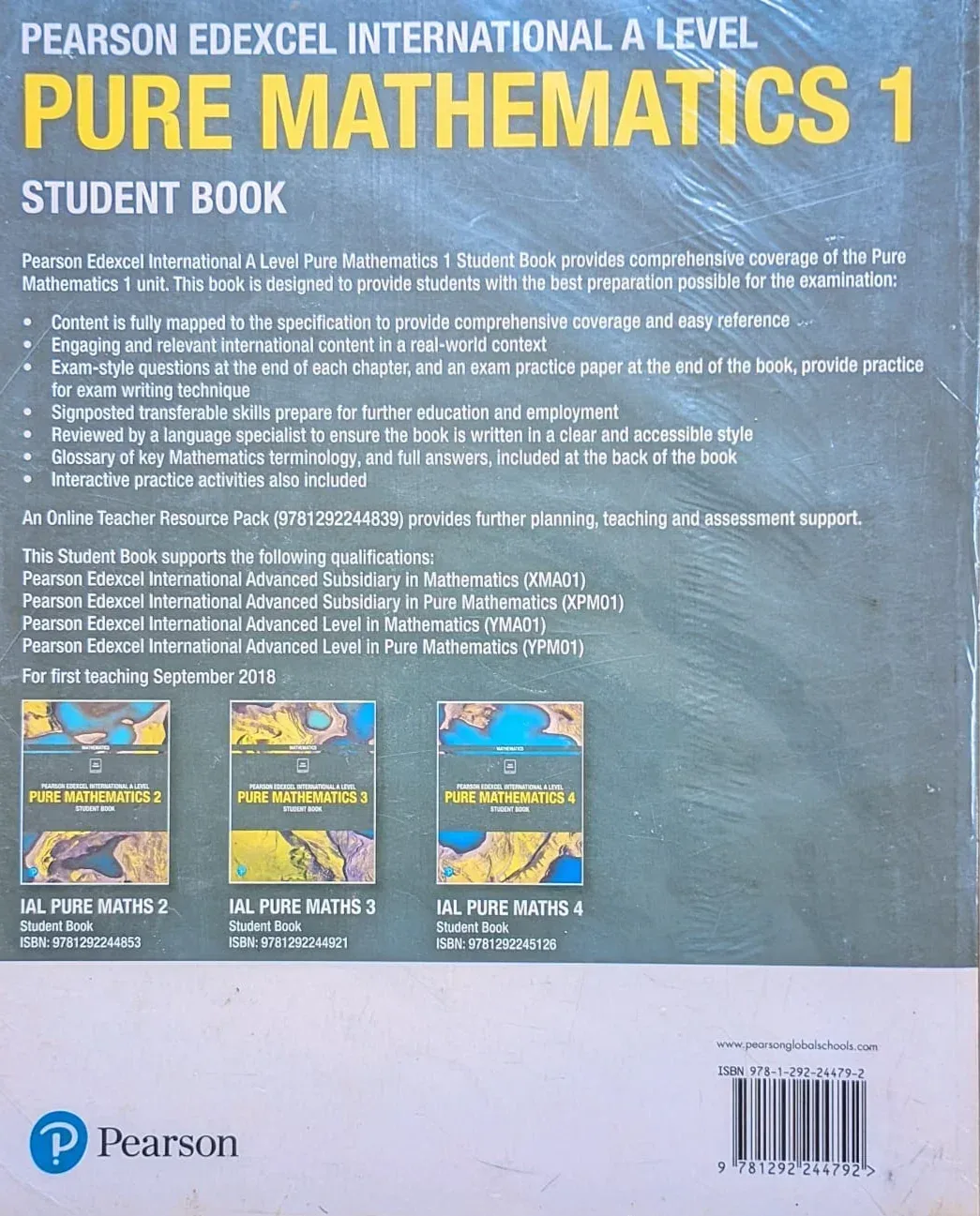 Pearson Edexcel International a Level Mathematics Pure Mathematics 1 Student Book