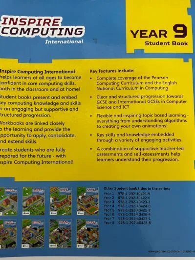 Inspire Computing International, Student Book, Year 9