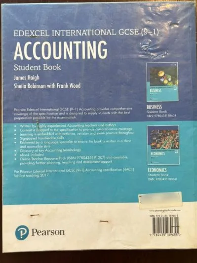 Edexcel International GCSE (9-1) Accounting SB