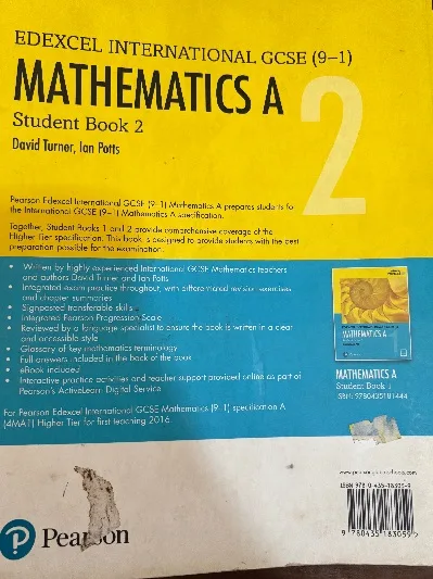 Edeccel IGCSE Mathematics A(9-1) Student Book 2